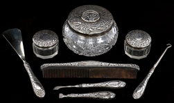 STERLING SILVER R. BLACKINTON & CO. VANITY/DRESSER SET 