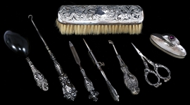 STERLING SILVER HOLLOWARE VANITY/DRESSER ITEMS