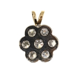 14K YELLOW GOLD 0.77 CTW DIAMOND FLOWER DESIGN PENDANT