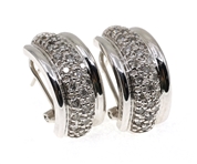 14K WHITE GOLD 1 CTW DIAMOND EARRINGS