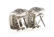 14K WHITE GOLD 1 CTW DIAMOND EARRINGS