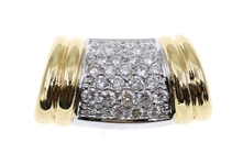 14K YELLOW GOLD 0.90 CTW DIAMOND SLIDE PENDANT