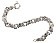 18K WHITE GOLD FANCY-LINK BRACELET