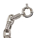 18K WHITE GOLD FANCY-LINK BRACELET