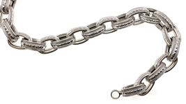 18K WHITE GOLD FANCY-LINK BRACELET