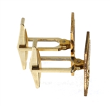 10K YELLOW GOLD TOP MEXICO OLYMPICS CUFFLINKS