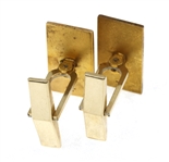 10K YELLOW GOLD TOP MEXICO OLYMPICS CUFFLINKS