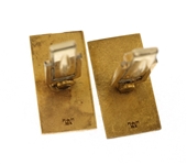 10K YELLOW GOLD TOP MEXICO OLYMPICS CUFFLINKS