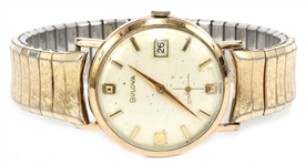 MENS BULOVA GOLD-FILLED CASE MECHANICAL WRISTWATCH