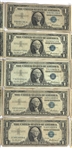 1957 US $1 BLUE SEAL SILVER CERTIFICATES $15 FACE