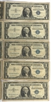 1957 US $1 BLUE SEAL SILVER CERTIFICATES $15 FACE