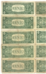 1957 US $1 BLUE SEAL SILVER CERTIFICATES $15 FACE