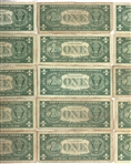 1957 US $1 BLUE SEAL SILVER CERTIFICATES $15 FACE