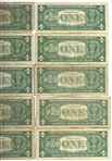 1957 US $1 BLUE SEAL SILVER CERTIFICATES $15 FACE