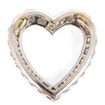 14K WHITE GOLD 1.32 CTW DIAMOND HEART PENDANT 