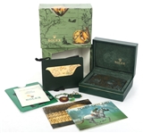 20TH C. ROLEX DATEJUST GREEN BOX, PAPERS, & OUTERBOX