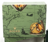 20TH C. ROLEX DATEJUST GREEN BOX, PAPERS, & OUTERBOX