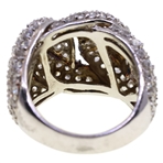 STERLING SILVER CUBIC ZIRCONA CLUSTER KNOT FASHION RING