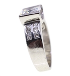 STERLING SILVER CUBIC ZIRCONIA ENGAGEMENT RING