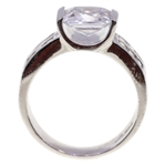 STERLING SILVER CUBIC ZIRCONIA ENGAGEMENT RING