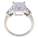 STERLING SILVER CUBIC ZIRCONIA ENGAGEMENT RING