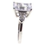 STERLING SILVER CUBIC ZIRCONIA ENGAGEMENT RING