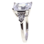STERLING SILVER CUBIC ZIRCONIA ENGAGEMENT RING