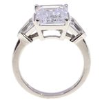 STERLING SILVER CUBIC ZIRCONIA ENGAGEMENT RING
