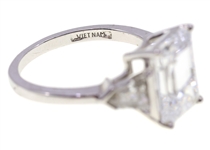 STERLING SILVER CUBIC ZIRCONIA ENGAGEMENT RING