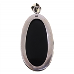 STERLING SILVER CABOCHON MOTHER-OF-PEARL PENDANT