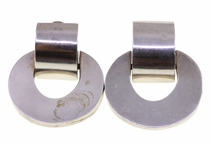 STERLING SILVER DOOR-KNOCKER EARRINGS 