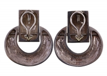 STERLING SILVER DOOR-KNOCKER EARRINGS 