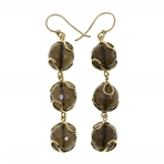 18K YELLOW GOLD VALETIN MAGRO SMOKEY QUARTZ EARRINGS