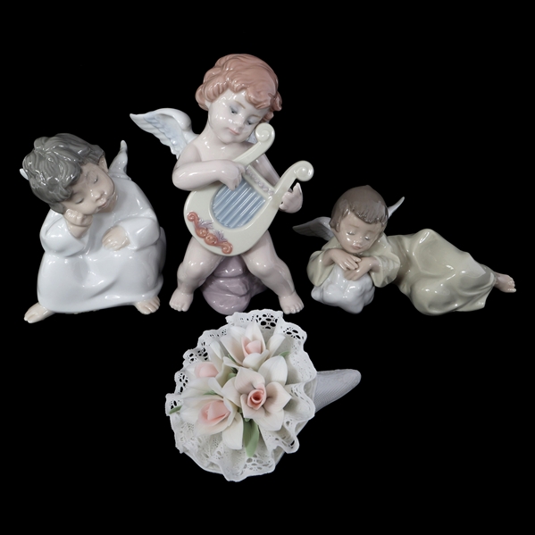 LLADRO PORCELAIN FIGURINES - LOT OF 4
