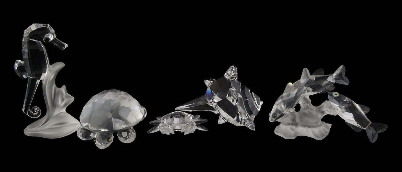 SWAROVSKI CRYSTAL FIGURINES - LOT OF 5