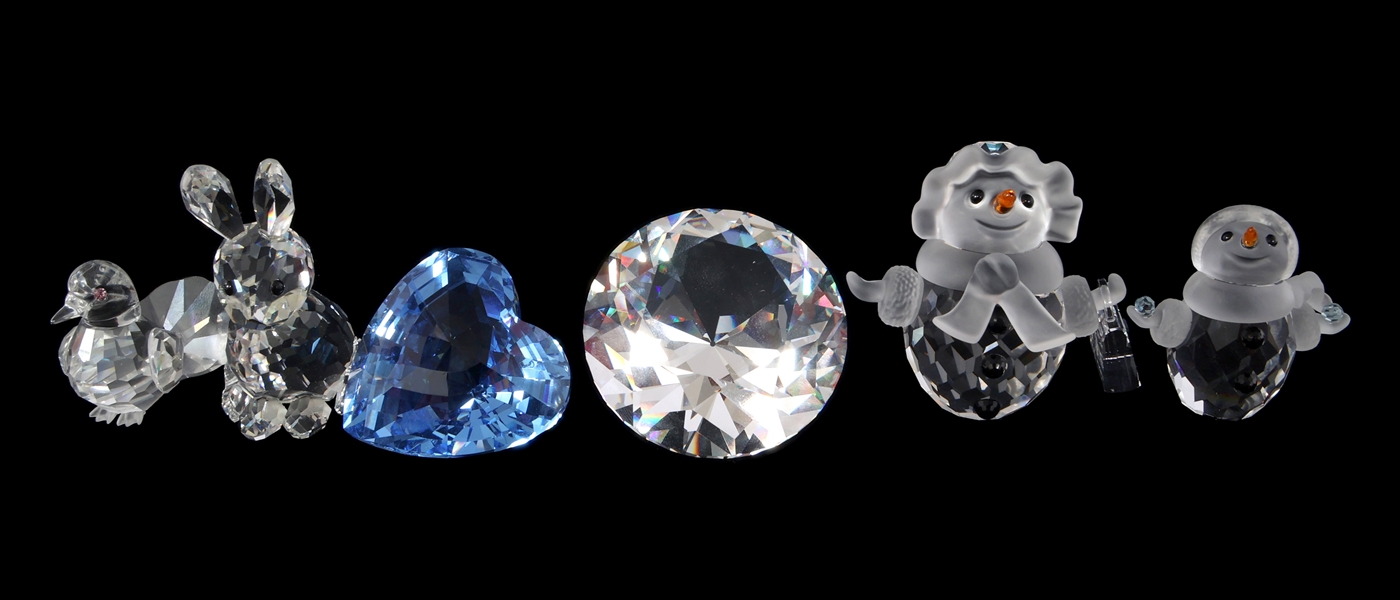 SWAROVSKI CRYSTAL FIGURINES - LOT OF 5