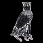 SWAROVSKI CRYSTAL CHEETAH FIGURINE WITH BOX