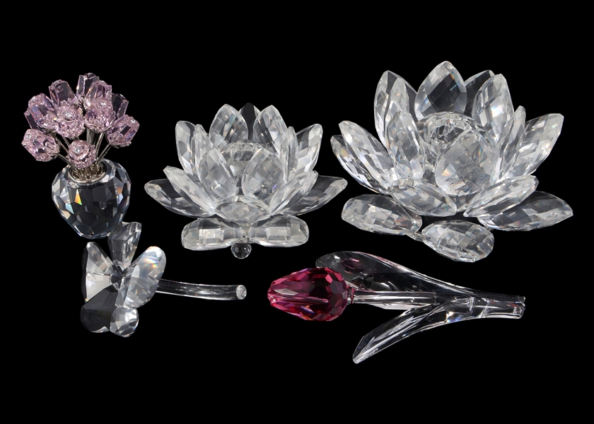 SWAROVSKI CRYSTAL FIGURINES - LOT OF 5