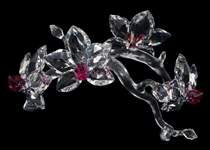 SWAROVSKI CRYSTAL FIGURINE "ORCHID ON A VINE"