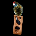 SWAROVSKI CRYSTAL FIGURINE "GREEN ROSELLA" JONQUIL
