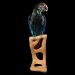 SWAROVSKI CRYSTAL FIGURINE "MACAW CHROME GREEN"
