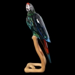 SWAROVSKI CRYSTAL FIGURINE MACAW CHROME GREEN