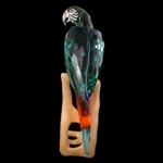 SWAROVSKI CRYSTAL FIGURINE MACAW CHROME GREEN
