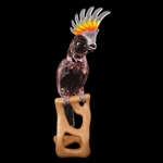 SWAROVSKI CRYSTAL PARADISE BIRDS PINK COCKATOO FIGURINE