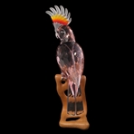 SWAROVSKI CRYSTAL PARADISE BIRDS PINK COCKATOO FIGURINE