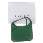 GIVENCHY GREEN CALFSKIN LEATHER SMALL HOBO BAG