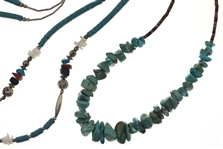 BEADED TURQUOISE STERLING SILVER NECKLACES