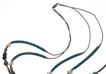 BEADED TURQUOISE STERLING SILVER NECKLACES