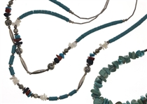 BEADED TURQUOISE STERLING SILVER NECKLACES