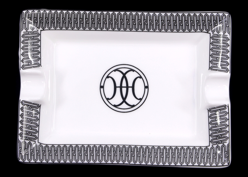HERMES PORCELAIN H-DECO MINIATURE ASHTRAY